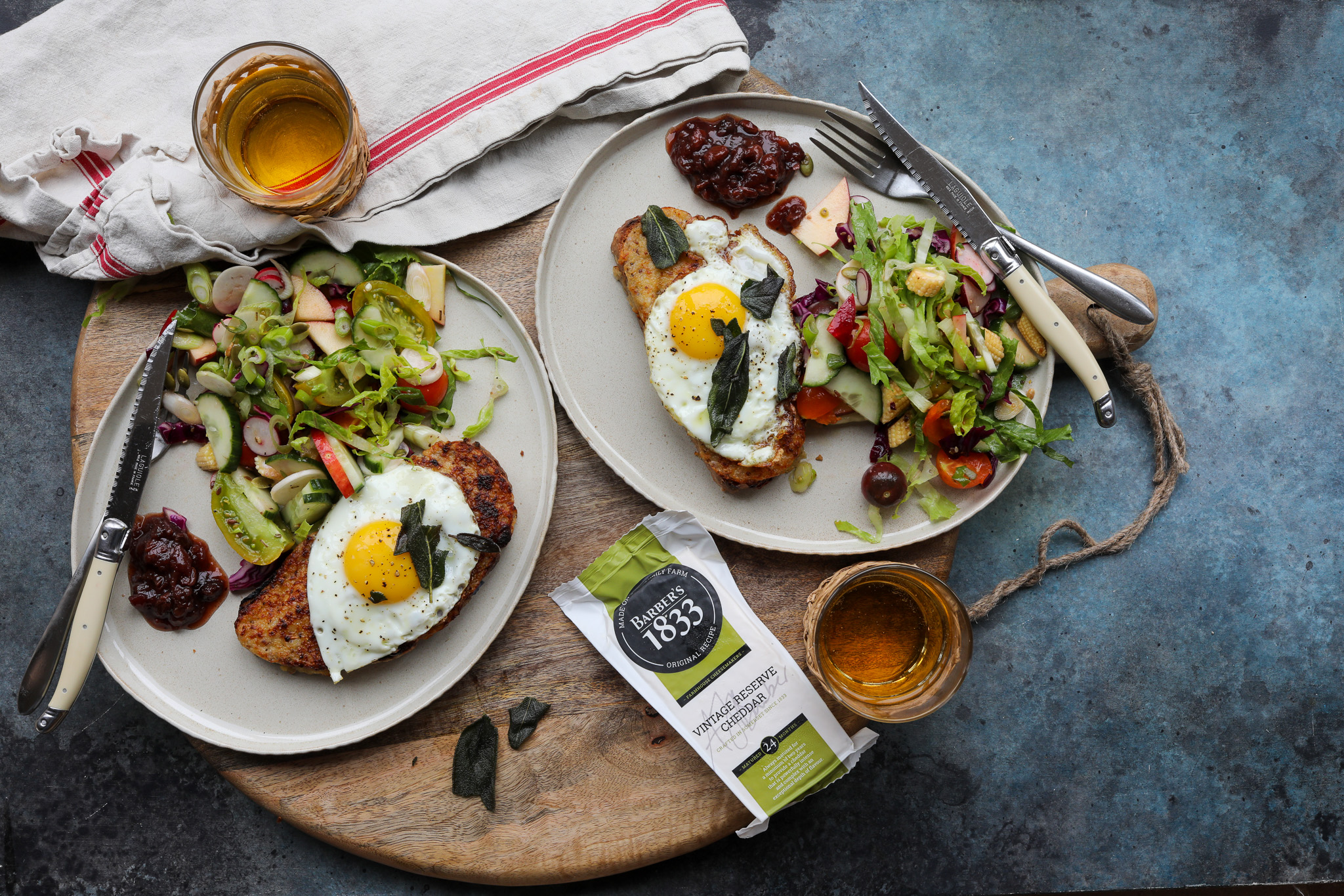 1833 Croque Madame with Cider & Cheddar Sauce